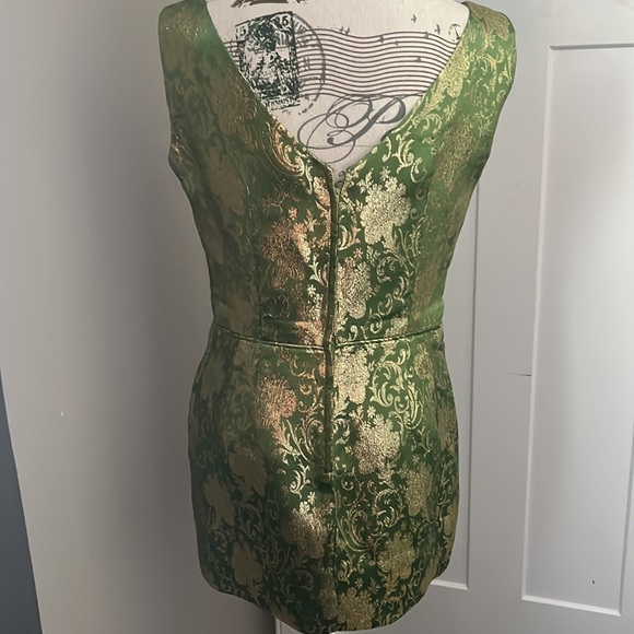 Vintage 1960 Brocade Mini Dress S/M **Audrey Hepburn Style ** - Picture 5 of 5